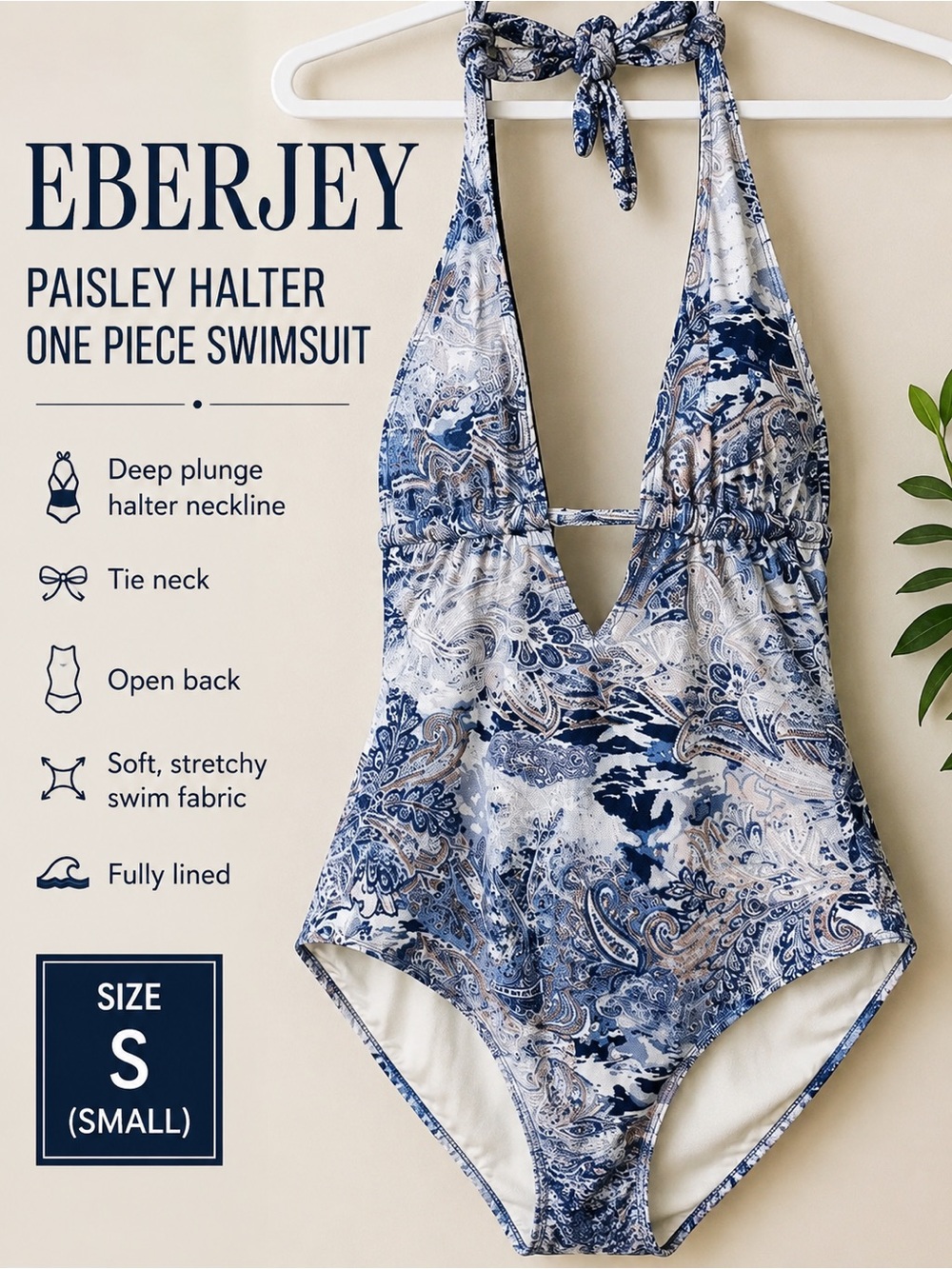 Eberjey women's Gitana Gabrielle one-piece swimsuit Size Small